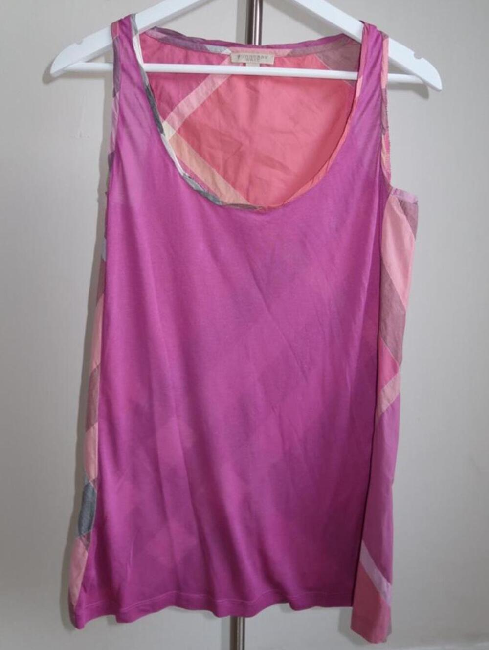 Burberry Brit Pink and Purple Print Tank